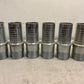 6 Quantity of 7" Plated-Steel Threaded Combination Nipples 7" H 58mm W (6 Qty)