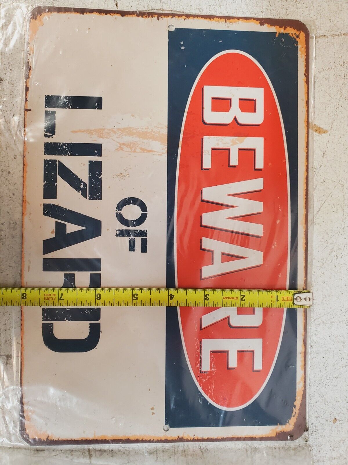 4 Qty Beware of Lizard Rustic Retro Signs V256 8"x12" (4 Qty)