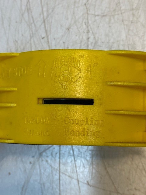 Inflow Plug 4" Coupling Pending Sewer Cap Yellow Polypropylene Patent#6,234,007