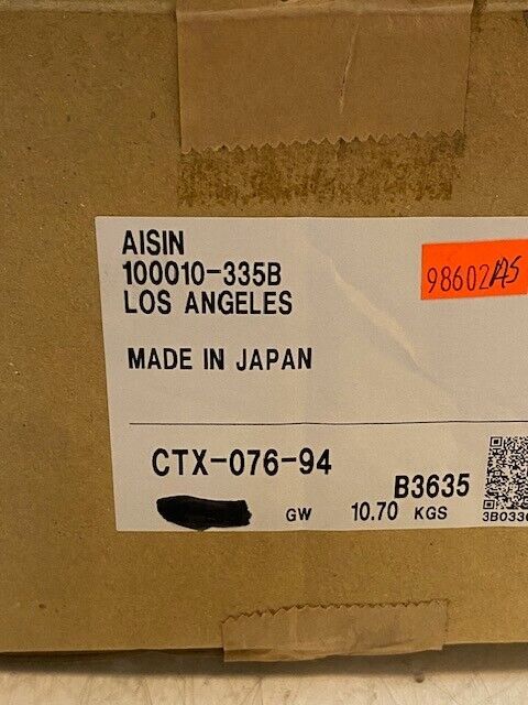 Aisin Clutch Pressure Plate 100010-335B | CTX-076 | CTX-076-94 | 17.07.28