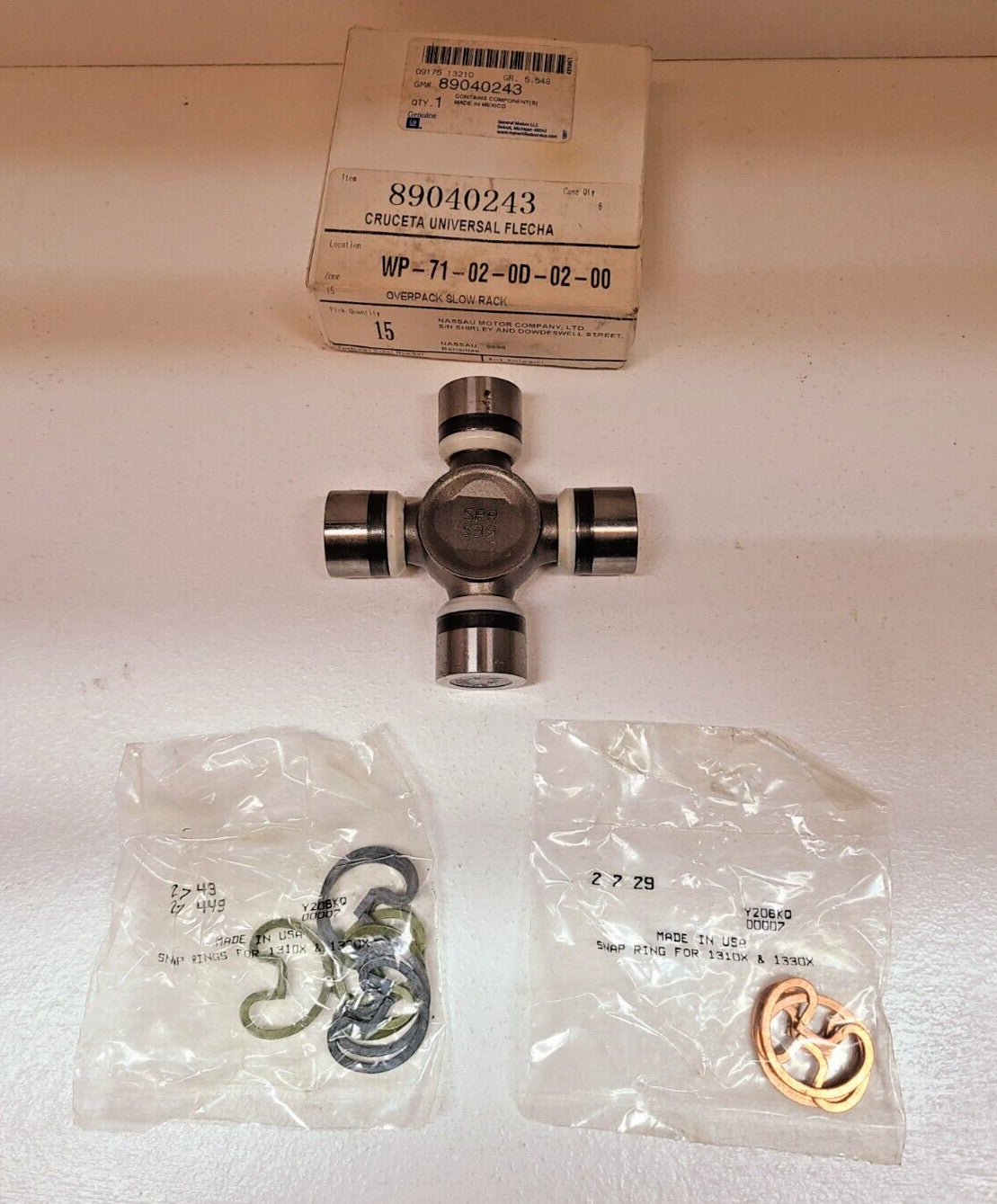 Genuine GM Rear Axle Universal Joint 89040243 SPR 539