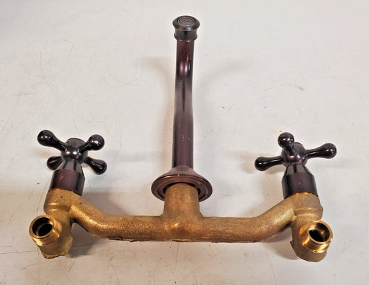 Antique Wall Brass Faucet 360° Swivel Spout Bathroom