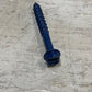 100pcs of Dottie 1/4x2-1/4 Concrete Screw Anchors Blue Hex Head 14H214 (100 Qty)