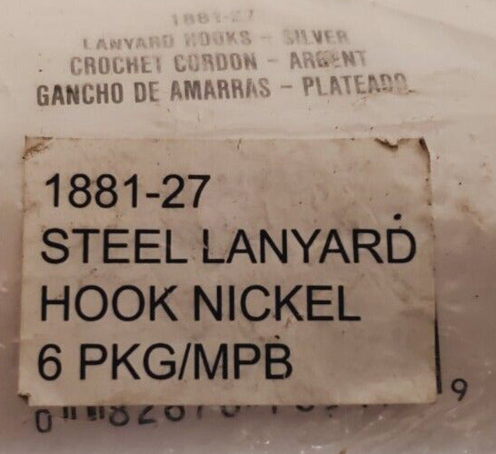 864 Quantity of Darice Lanyard Hooks Nickel Plated 23mm | 1881-27 (864 Qty)