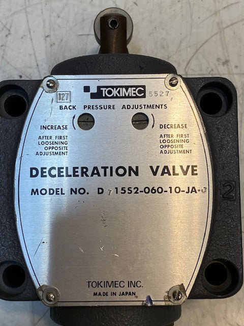 Tokimec D 15S2-060-10-JA Deceleration Control Valve