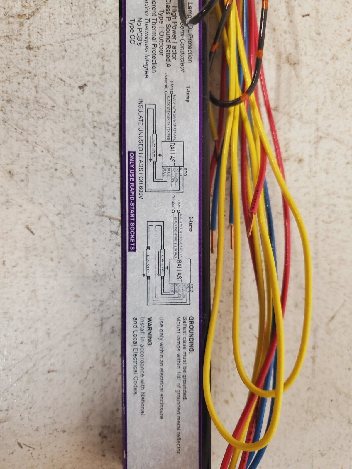 Philips Advance Fluorescent Ballast Centium HCN-2S54-90C-WL