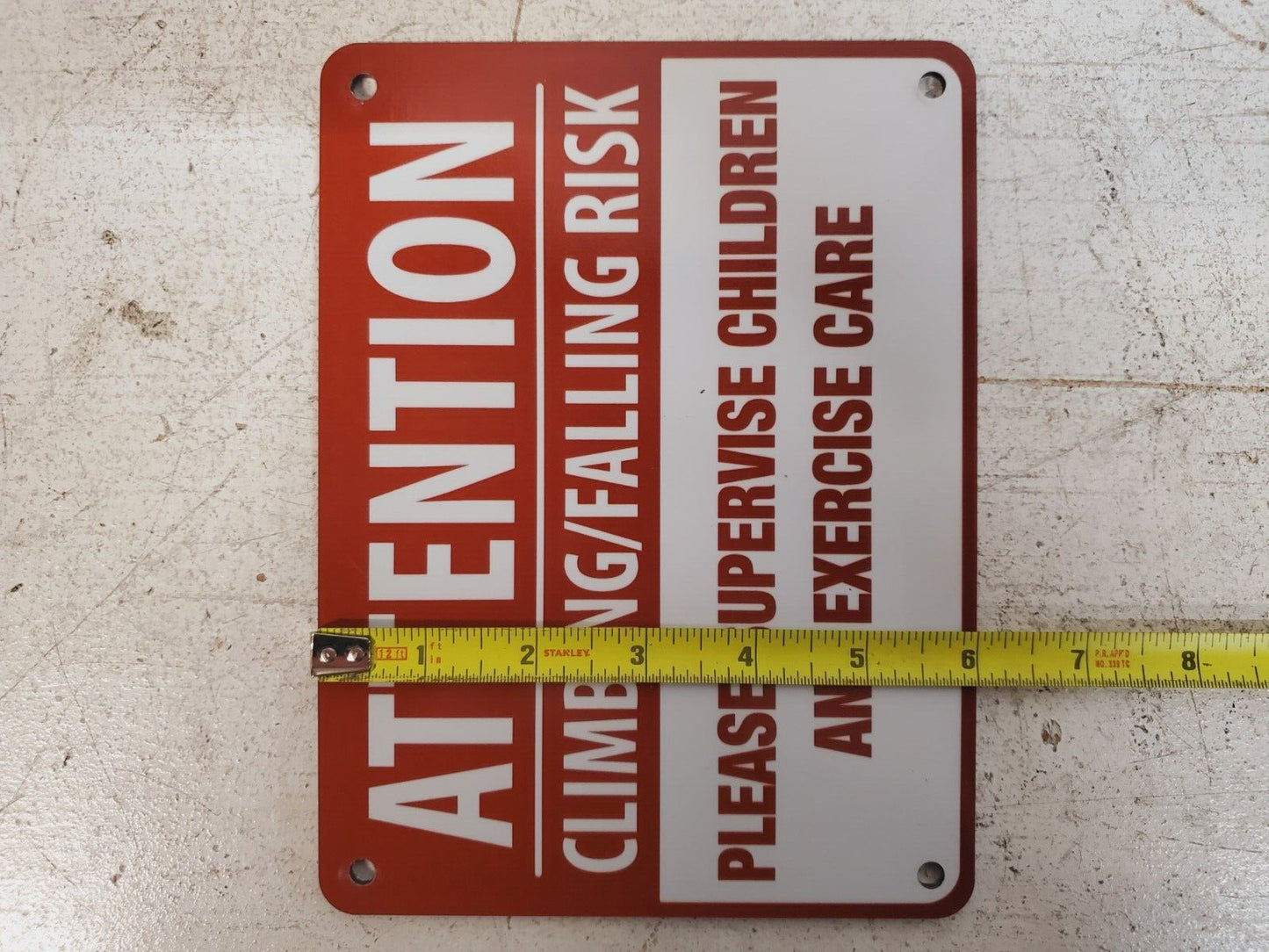 19 Qty Climbing/Falling Risk Signs 6"x8" (19 Quantity)