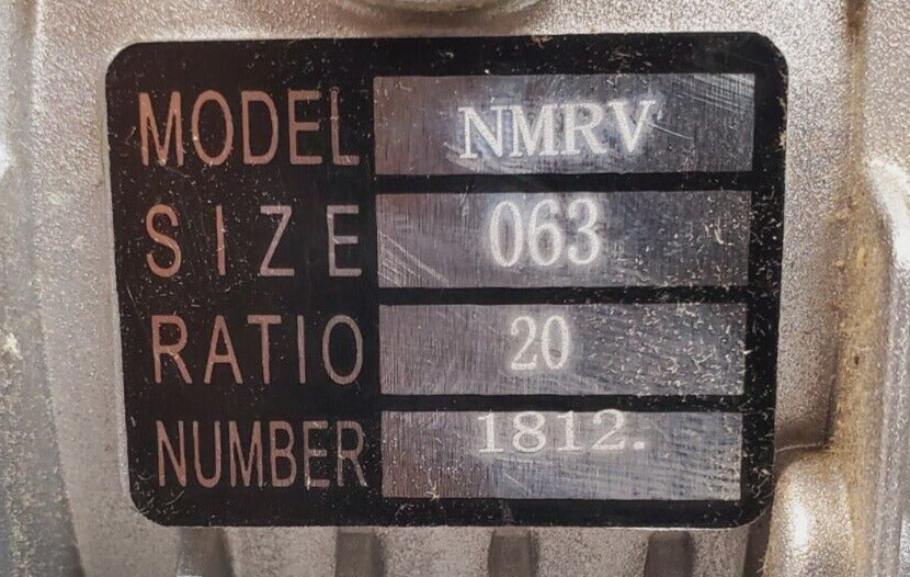 Worm Gearbox NMRV063 | NMRV 063 | 1812 | Ratio 20