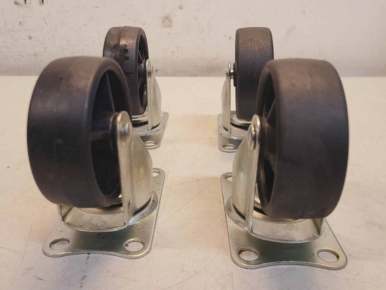 4 Quantity of Heavy Duty Plastic Casters 3" Diameter (4 Qty)