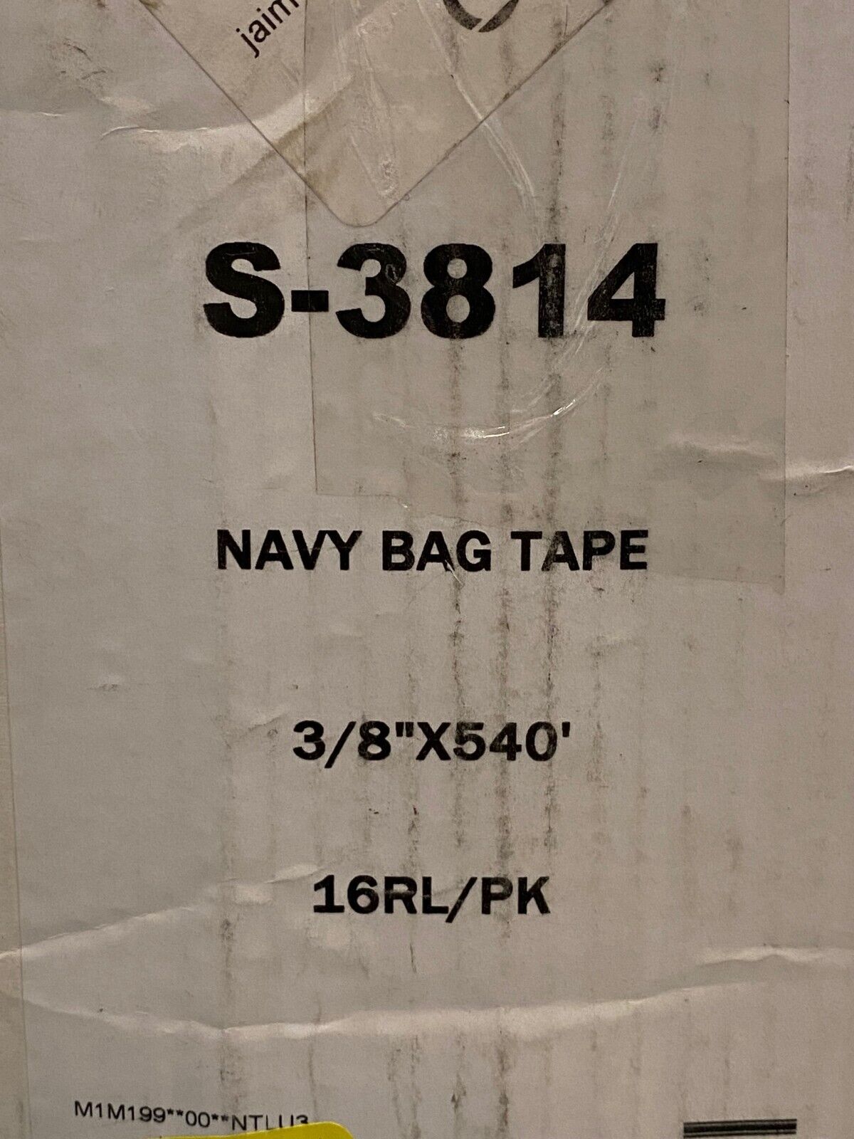 2 Boxes of Uline Navy Bag Tape S-3814 | 3/8"x540' | 16 Rolls (32 Rolls Total)