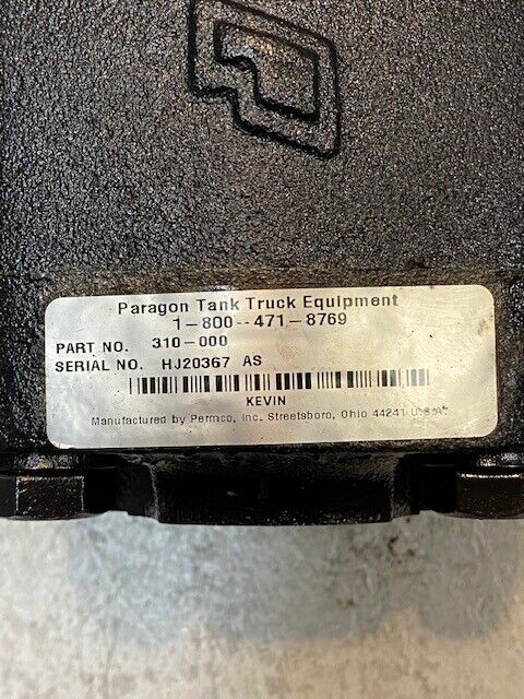 Paragon Tank Truck Equipment Hydraulic Gear Pump 310-000 | HJ20367 | 574-00898