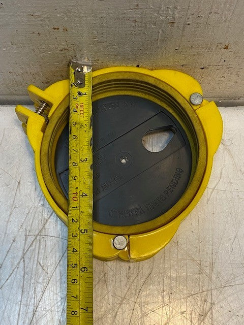 Inflow Plug 4" Coupling Pending Sewer Cap Yellow Polypropylene Patent#6,234,007