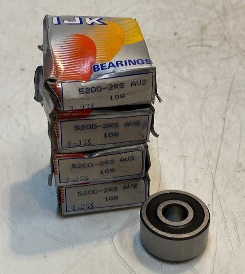 4 Qty of IJK Bearings 5200-2RS AV2 108 | 30mm OD 10mm Bore 14mm Wide (4 Qty)
