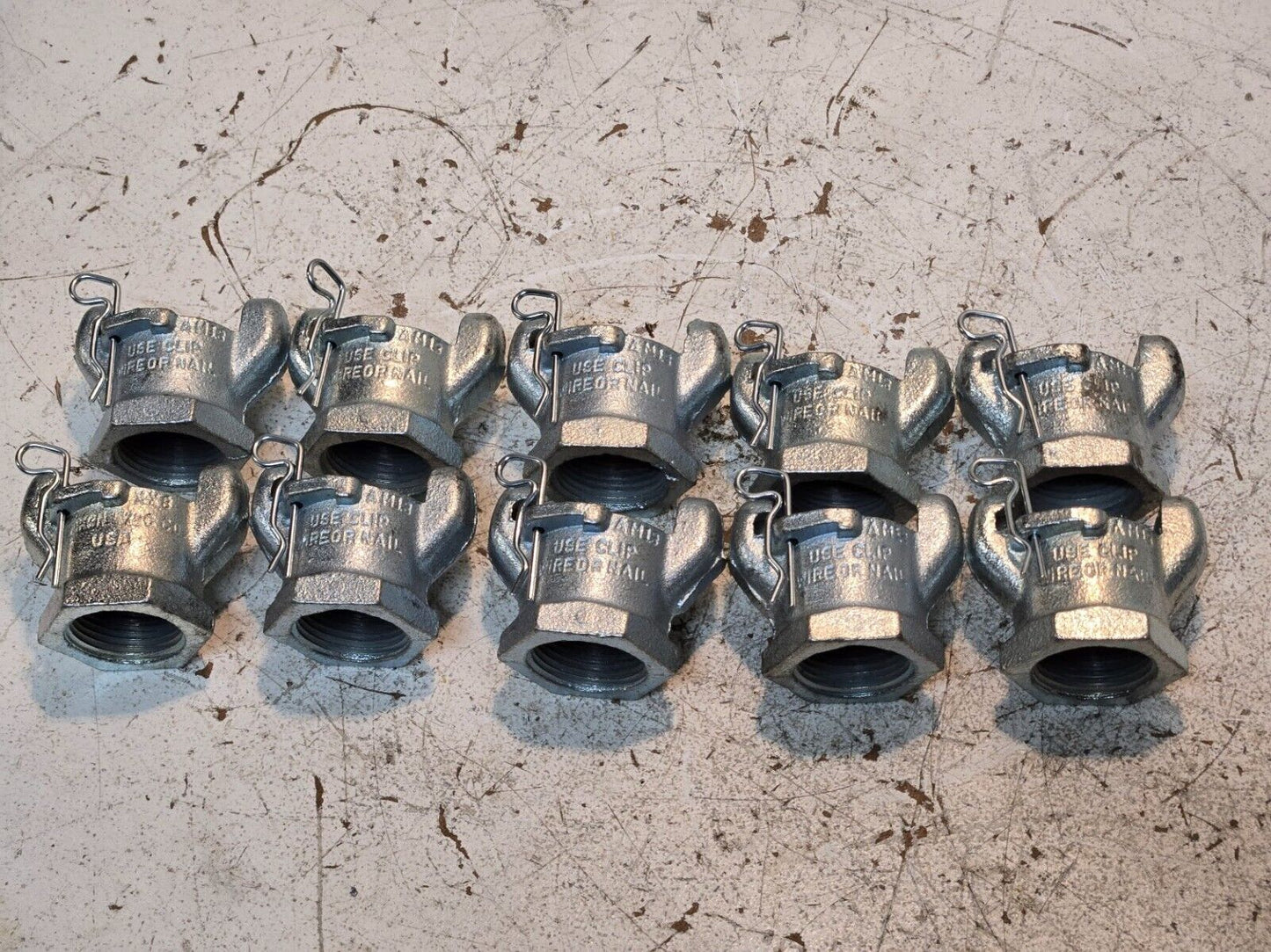 10 Quantity of Dixon AM13 Air King 2 Lug Couplings 1" FNPT (10 Quantity)