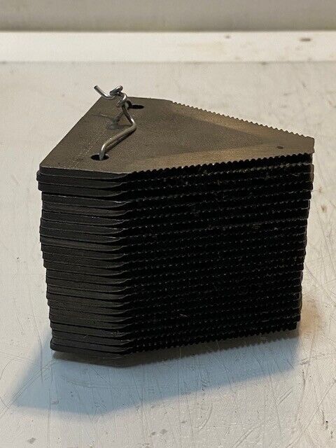 23 Quantity of 3" x 3-1/8" Triangle Sickle Bar Mower Serrated Blades (23 Qty)