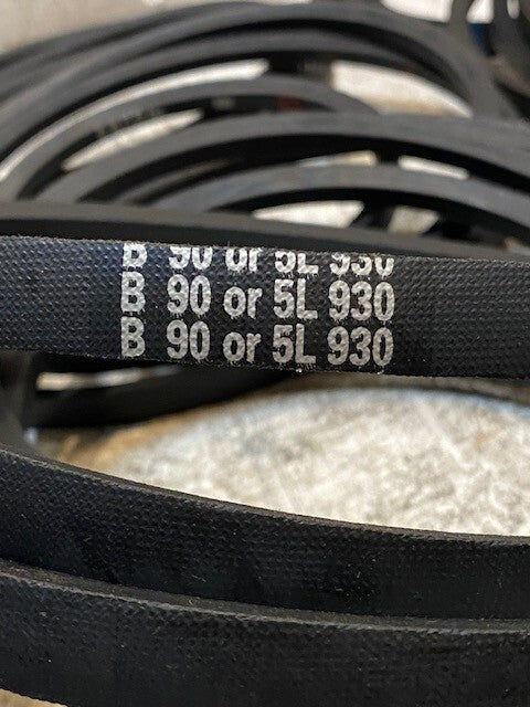 10 Quantity of D&D PowerDrive B90/5L930 330 Rubber V Belts (10 Quantity)