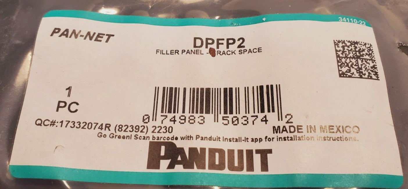 Panduit Black Rack/Cabinet Filler Panel DPFP2 | 17332074R | 82392 | 2230