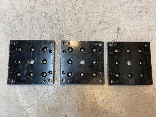 3 Qty of 5-1/2" x 5-1/2" x 1/2" Mounting Sandwich Optical Base Plates (3 Qty)