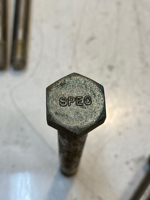 6 Quantity of SPEC Hex Head Screw Bolts 5" Long 13mm Thread (6 Quantity)