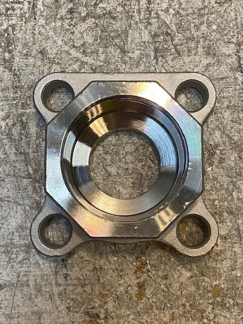 CF8M Forged Flange Pipe Adapter 56mm Bore 76mm Oct OD 15mm Bolt Holes