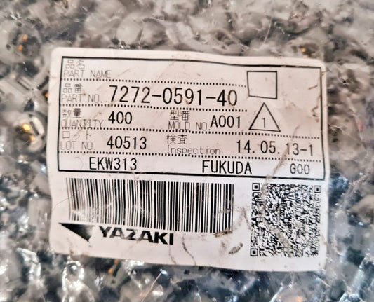 400 Qty. of YAZAKI Plastic Shell Connectors 7272-0591-40 (400 Qty)