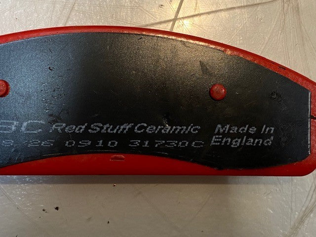 Set of 4 EBC Redstuff Ceramic Brake Pads AF88/26 0910 31730C