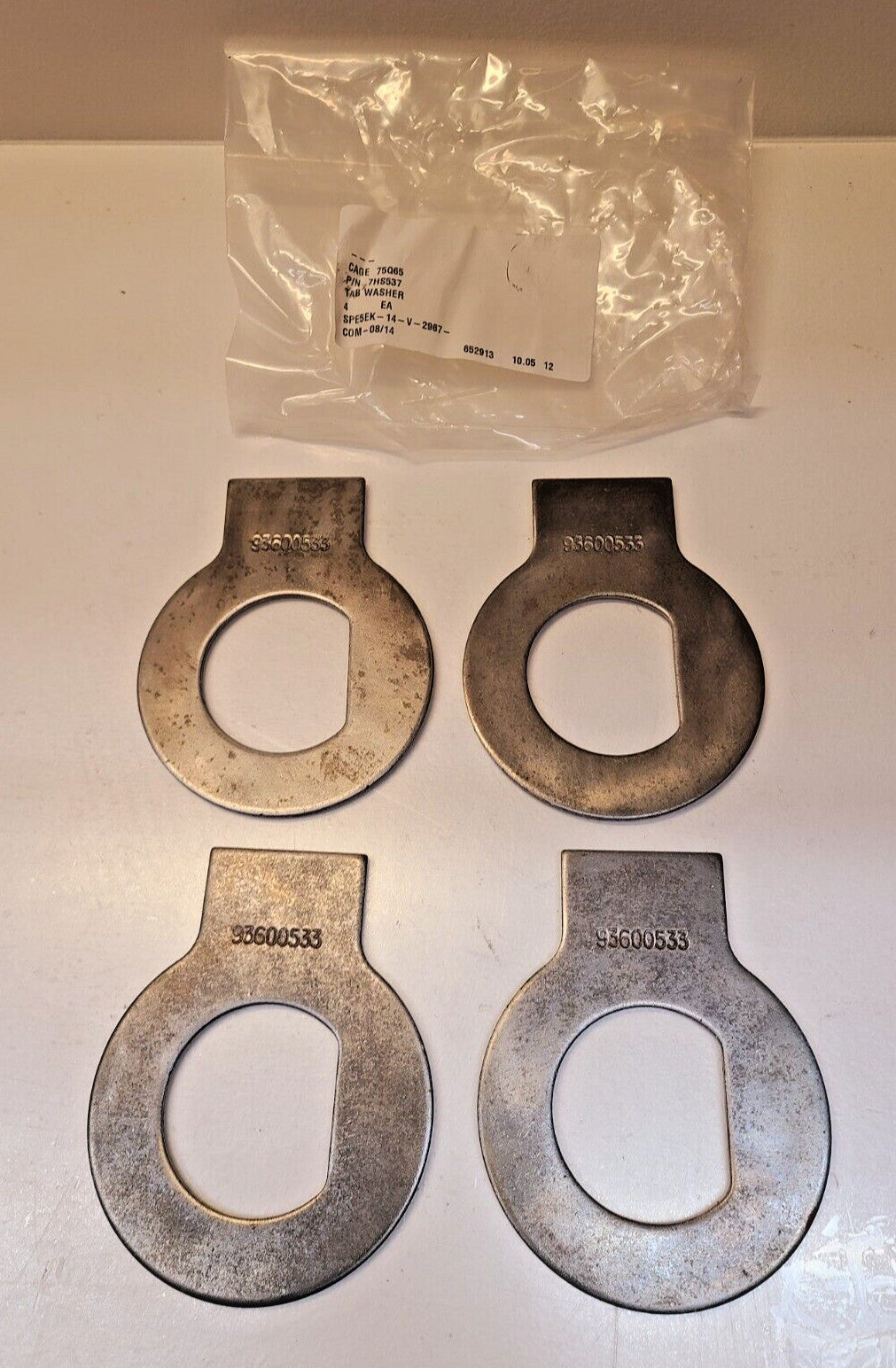 4 Quantity of Lock Tab Washers 7HS537 | 93600533 | CAGE 75Q65 (4 Qty)