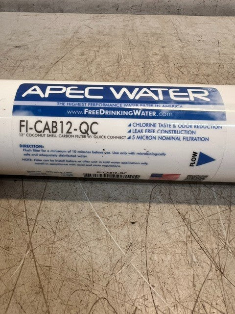 APEC 12" Coconut Shell Carbon Light Commercial Water Filter FL-CAB12-QC