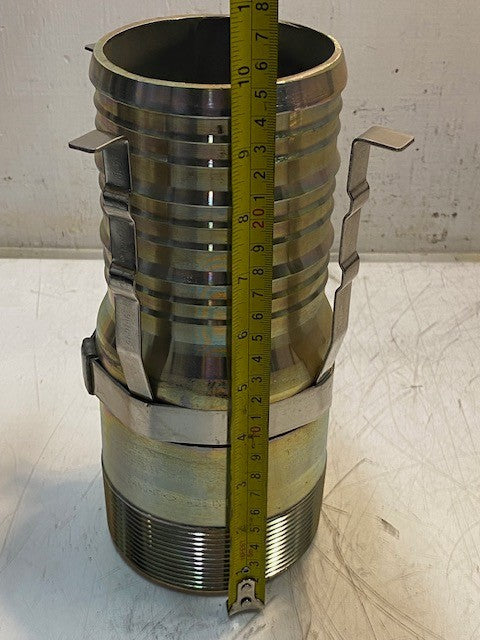 Band-It Tri-Lokt Male Hose Nipple Swage Tie Strip 10" Tall 92mm Bore 102mm Bore