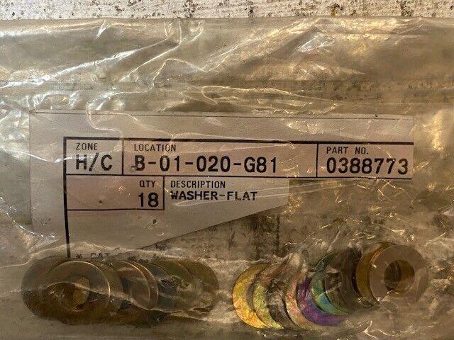 18 Quantity of Flat Washers for Caterpillar CAT 0388773 (18 Quantity)