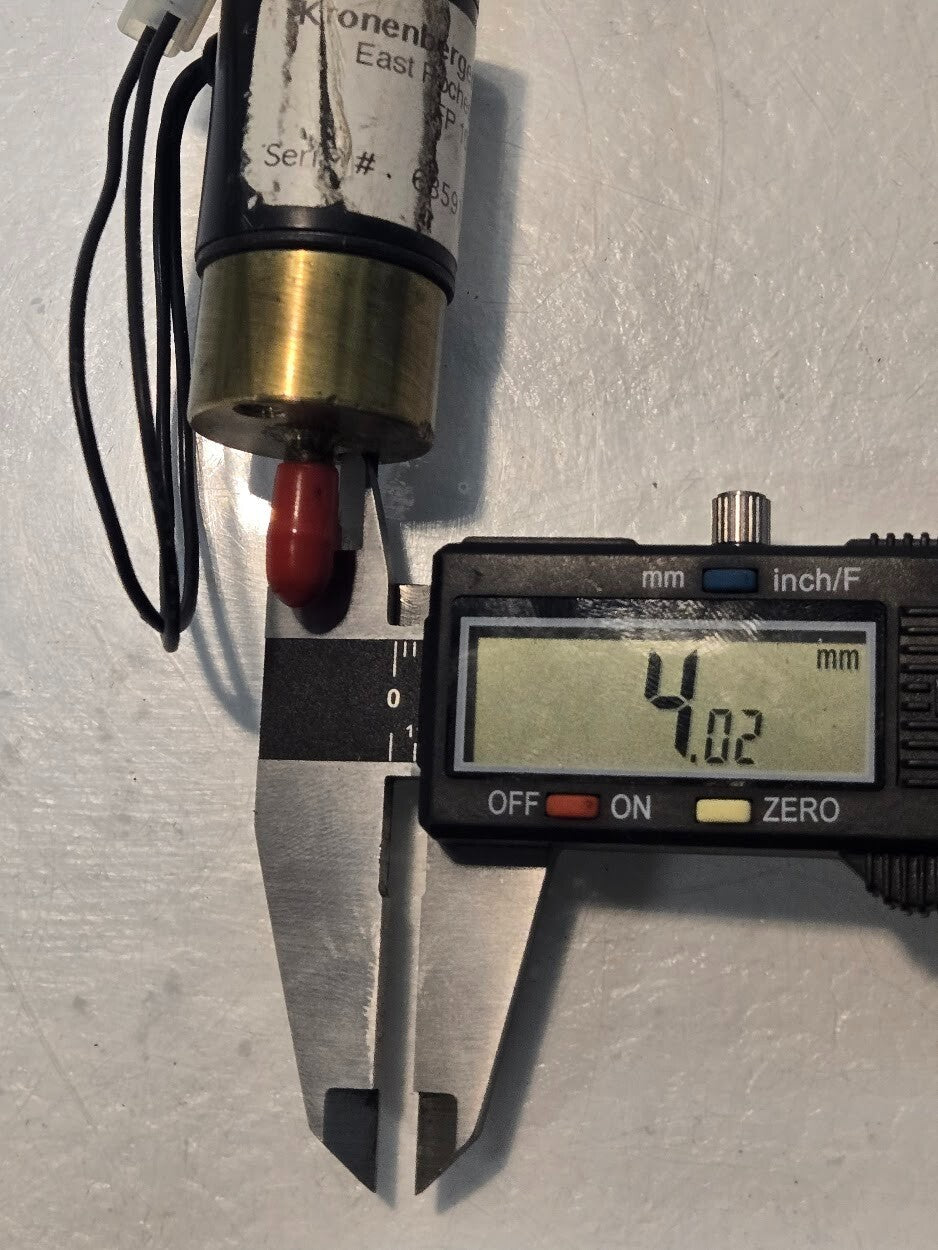 Kronenberger Mfg Solenoid FP101 | Serial 68591| 5" Long 14mm Hex Shaft