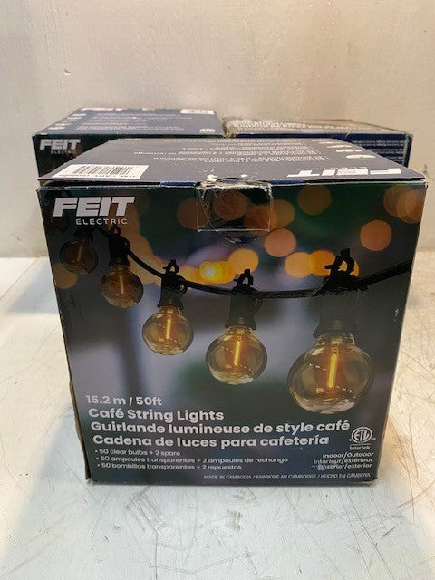 3 Quantity of Feit Electric 50ft LED String Light w/ Bulbs 1806288 (3 Qty)
