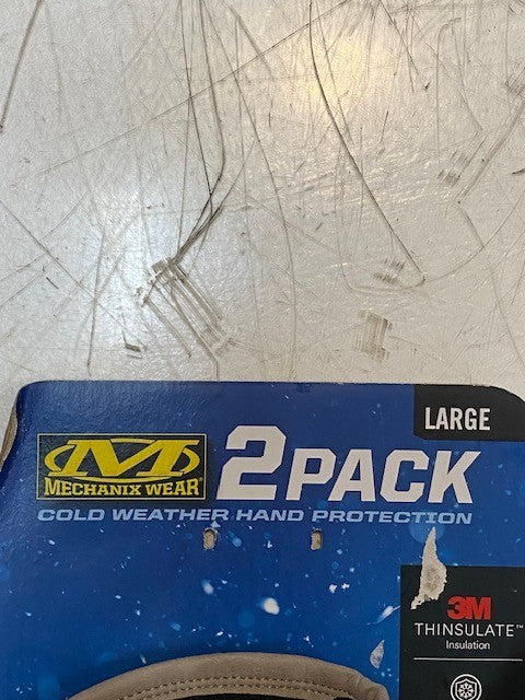 Mechanix Wear 2 Pack Size L 1816316 Fluid Repellant 100g Insulation
