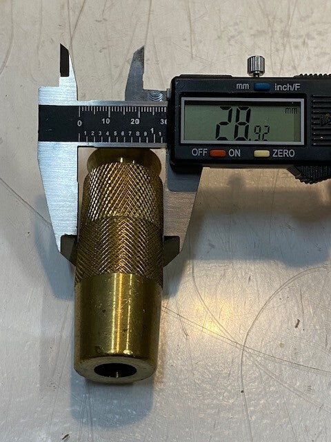 3 Qty of Brass Bullet Coupling Adapter Fittings 3" L 13mm Bore 29mm OD (3 Qty)