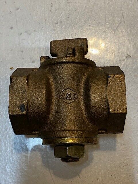 A.Y. McDonald 2G 1" Bronze Flat Head Gas Plug Valve 29mm ID
