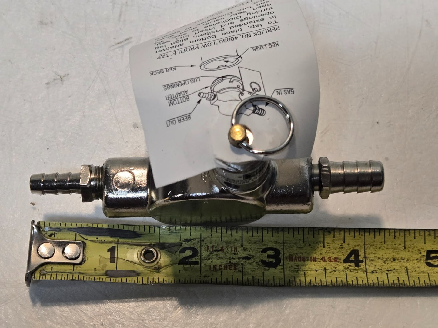 Perlick 40030 Mk20 Low Profile Keg Coupler | 6.8mm and 9.9mm Barb Couplers