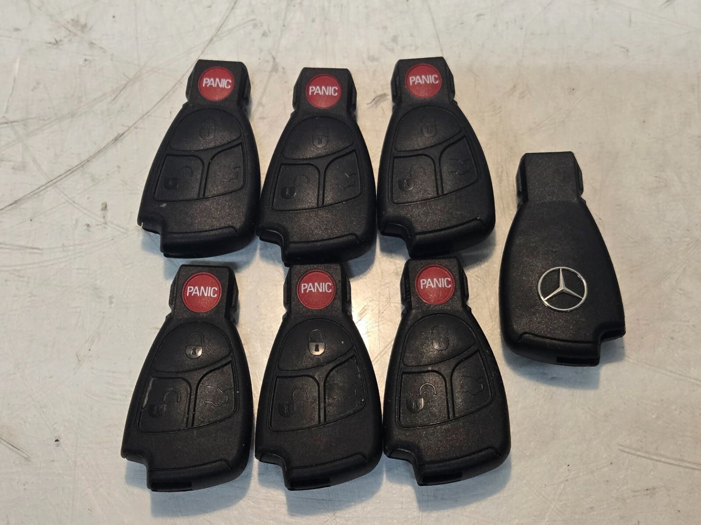 7 Quantity of Mercedes-Benz Smart Key Fob 3+1 Buttons | No Key Blade (7 Qty)
