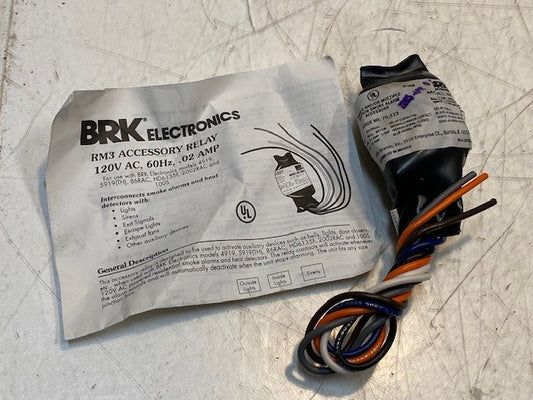BRK Electronics Model RM3 Accessory Relay 120V AC 60Hz .02AMP