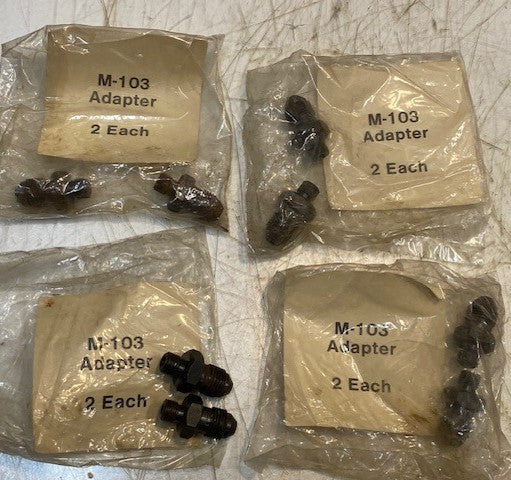 8 Quantity of M-103 Adapters Fuel Pump Rail Adapter Fittings (8 Quantity)