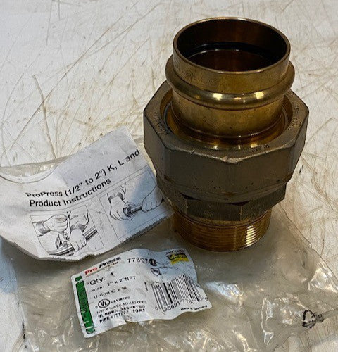 Viega Pro Press Ridgid 77807 | 2" x 2" NPT Union C x M Pipe Fitting Adapter