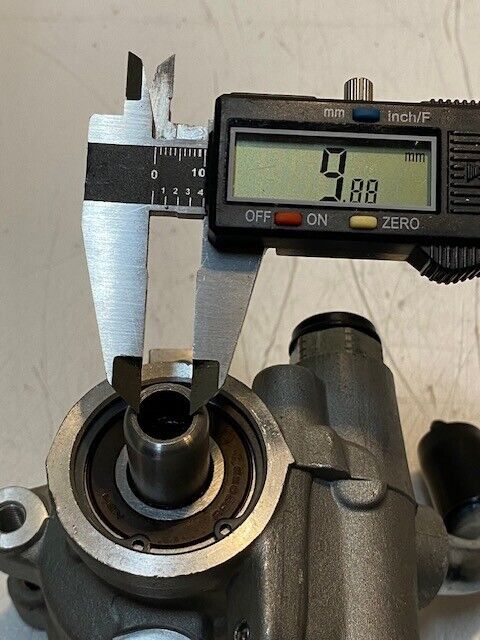 Power Steering Pump 17mm Shaft OD 10mm Shaft ID 5-1/2" H 4-1/4" W 4-1/4" L