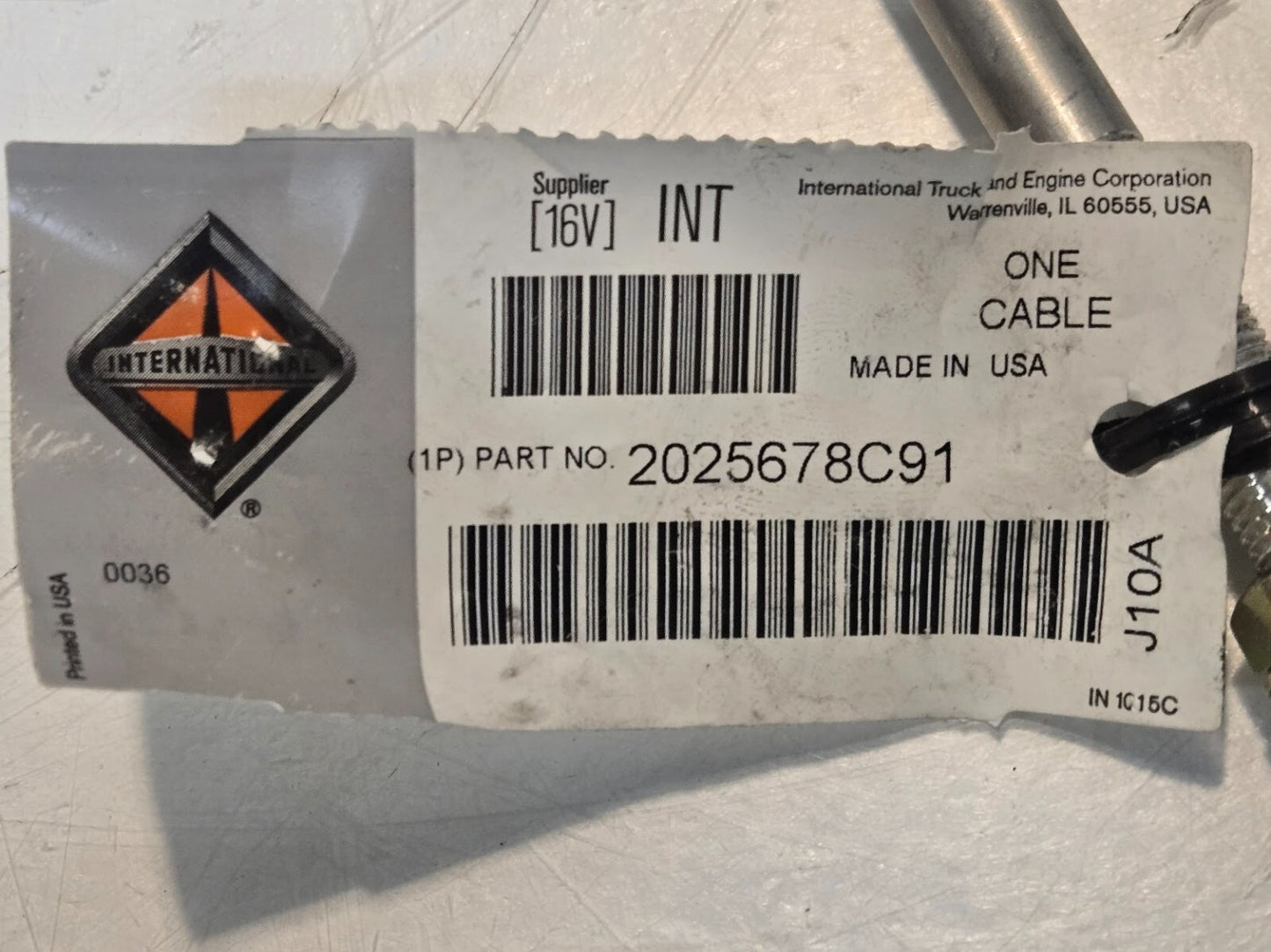 International 22" Air Brake Cable 2025678C91 | IN 1015C | J10A | 23.5" Length