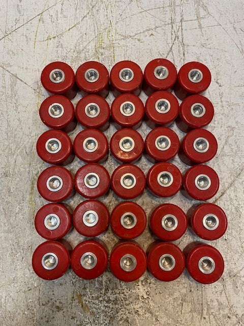 30 Quantity of 3R Red Standoff Insulators 10mm Bore 44mm OD 32mm Wide (30 Qty)