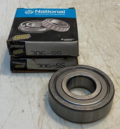 2 Quantity of National 306-SS Sealed Single Row Radial Ball Bearings (2 Qty)