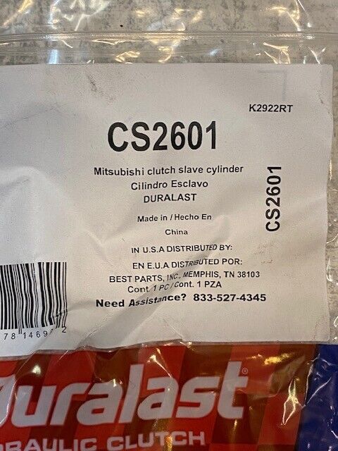 2 Quantity of Duralast Mitsubishi CS2601 Clutch Slave Cylinders (2 Quantity)