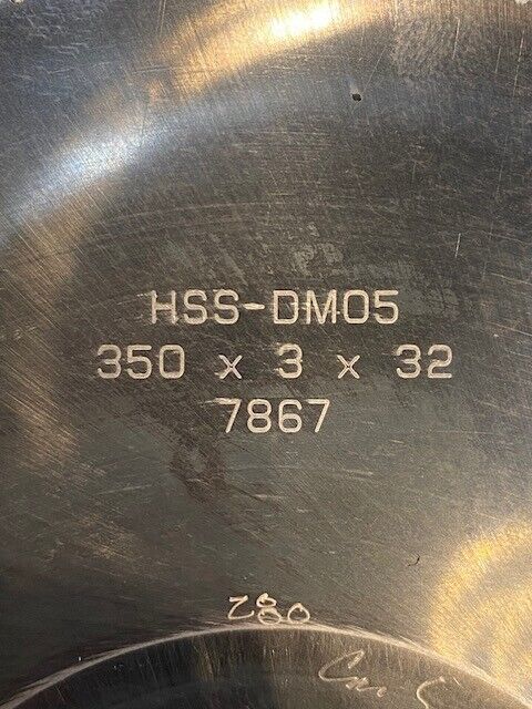 Cold Saw Blade HSS-DM05 350 x 3 x 32 | 7867 | 11-1/2" Dia. 31mm Bore