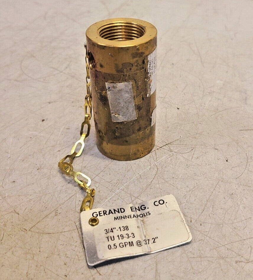 Gerand ENG Balvalve-Venturis 3/4" - 138 | TU 19-3-3 | 0.5 GPM