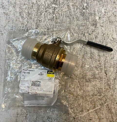 ProPress Viega 79115 1-1/2" Lead Free Bronze Ball Valve NSF 61-G 600WOG