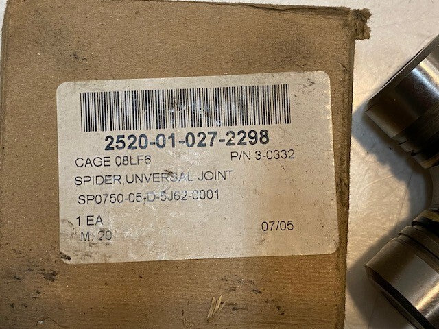 Spider Universal Joint 3-0332 | 2520-01-027-2298 | SP0750-05-D-5J62-0001
