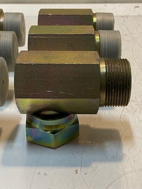 6 Quantity of 90 Degree Female to Male Fittings 3-1/2" L 42mm Thread 32mm ID